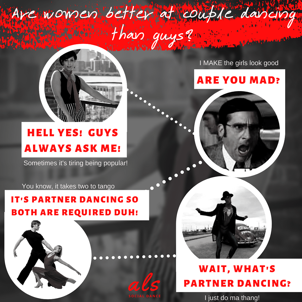 Are women better at couple dancing than men?