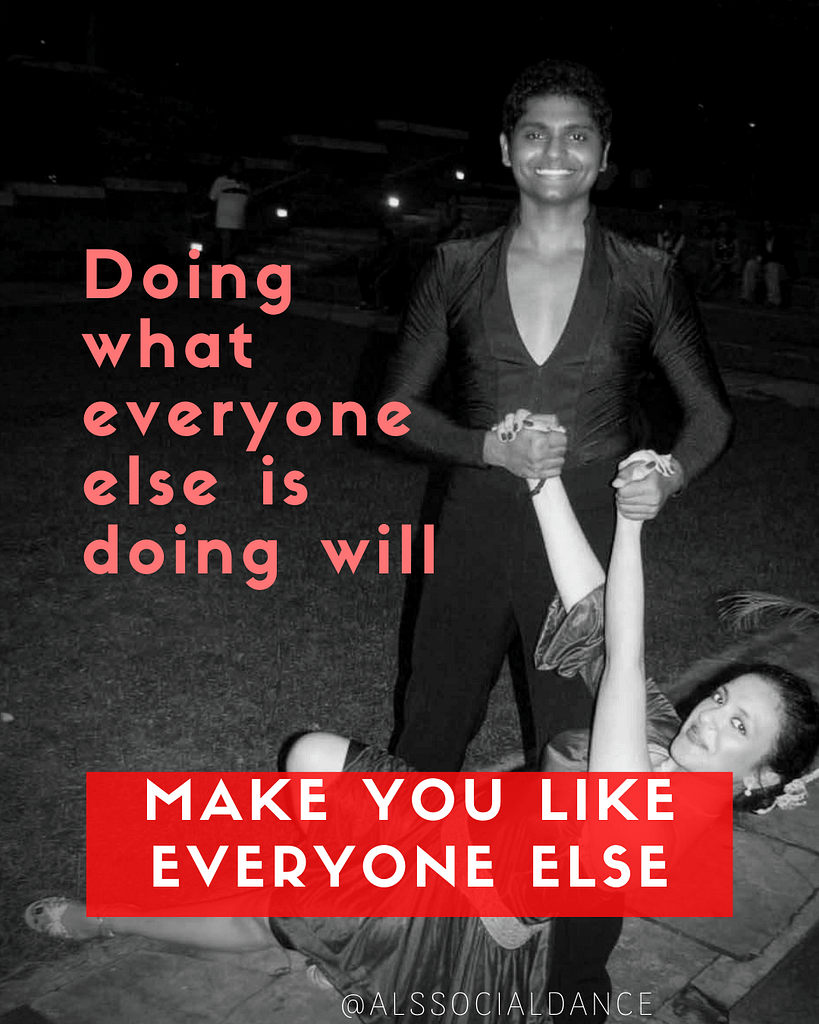 Loving to dance